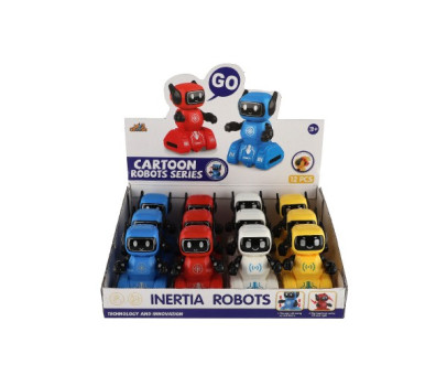 Robot na setrvačník plast 7x11cm 4 barvy 12ks v boxu