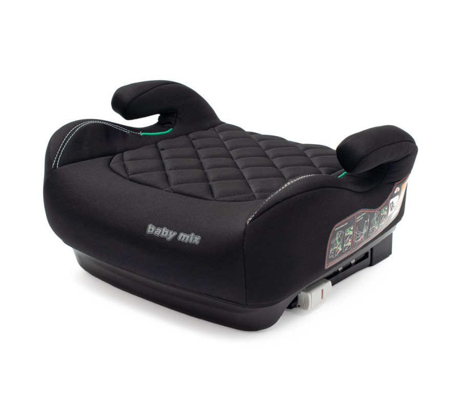 Autosedačka-podsedák BABY MIX HERO Plus ISOFIX I-SIZE black 2026, Černá