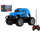 Auto RC mini truck plast 12cm 27MHz na baterie se světlem modré v krabici 18x11,5x10cm