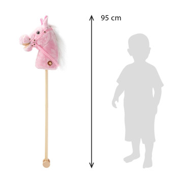 Hobby Horse se zvukem a kolečky Rosie Baby Mix pink