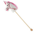 Hobby horse unicorn se zvukem a kolečky Nia Baby Mix white