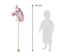 Hobby horse unicorn se zvukem a kolečky Nia Baby Mix white