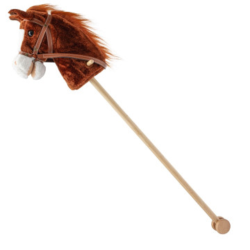 Hobby Horse se zvukem a kolečky Bruno Baby Mix Brown