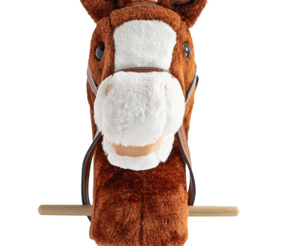 Hobby Horse se zvukem a kolečky Bruno Baby Mix Brown