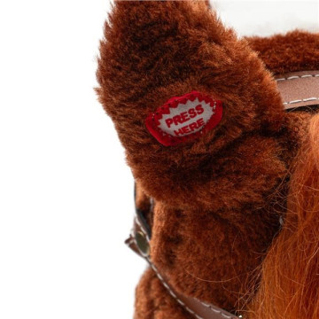 Hobby Horse se zvukem a kolečky Bruno Baby Mix Brown