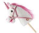 Hobby horse unicorn se zvukem a kolečky Nia Baby Mix white