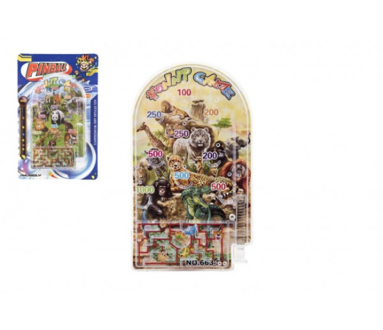 Pinball ZOO hlavolam plast 9x16cm 2 druhy na kartě