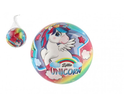 Míč Malý jednorožec/Little unicorn nafouknutý 23cm v síťce