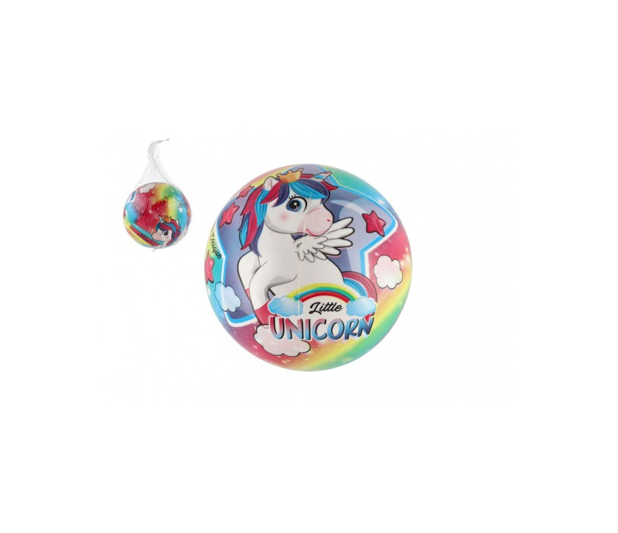 Míč Malý jednorožec/Little unicorn nafouknutý 23cm v síťce