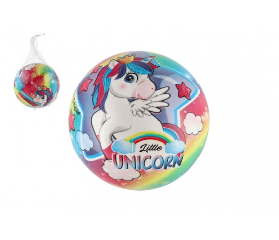 Míč Malý jednorožec/Little unicorn nafouknutý 23cm v síťce