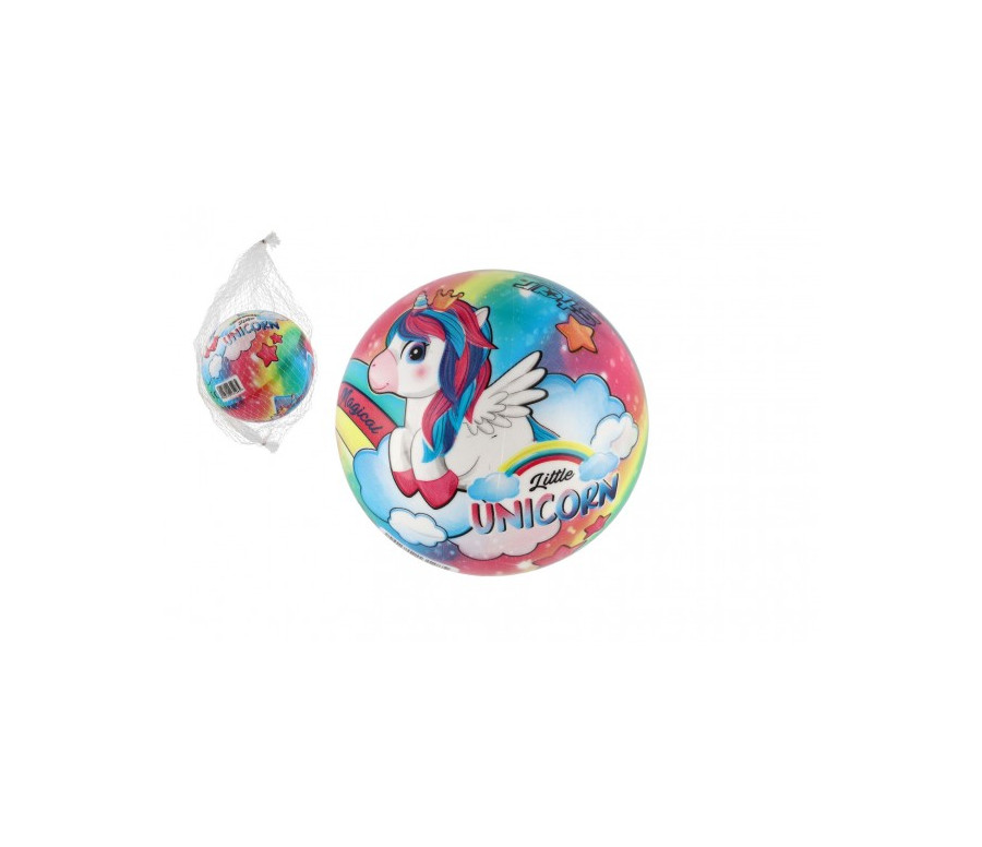 Míč Malý jednorožec/Little unicorn nafouknutý 14cm v síťce