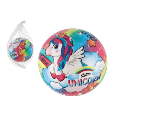 Míč Malý jednorožec/Little unicorn nafouknutý 14cm v síťce