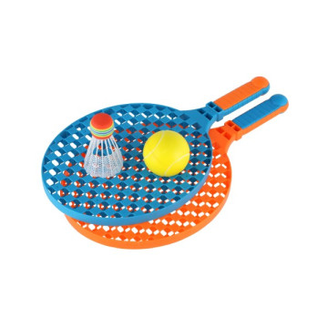 Sada na soft tenis 2 pálky plast 40cm + míček, košíček v síťce