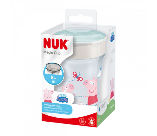 Dětský hrníček Magic NUK Cup Peppa Pig (8+ m.) NUK 360°