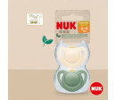 Latexový dudlík NUK For Nature 0-6m 2 ks box zelená