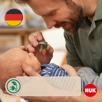 Latexový dudlík NUK For Nature 0-6m 2 ks box zelená