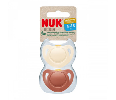 Latexový dudlík NUK For Nature 6-18 m 2 ks box červená