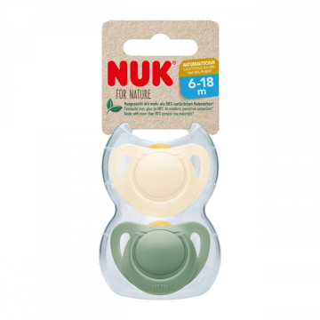 Latexový dudlík NUK For Nature 6-18 m 2 ks box zelená