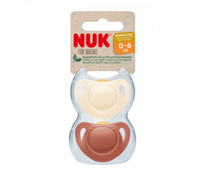 Latexový dudlík NUK For Nature 0-6m 2 ks box červená