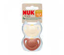 Latexový dudlík NUK For Nature 0-6m 2 ks box červená