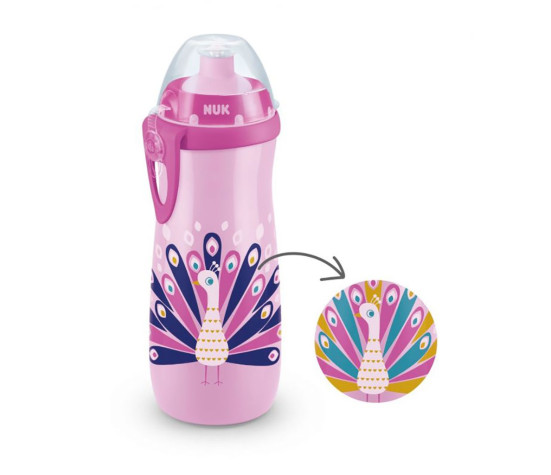 Dětská láhev NUK Sports Cup Disney Peacock 450 ml