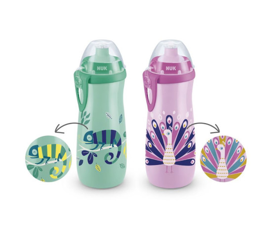 Dětská láhev NUK Sports Cup Disney Peacock 450 ml