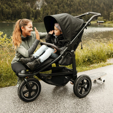 Set mono2 stroller - air wheel olive + carrycot mono2 combi olive + CYBEX Aton 5 Deep Black-black + adaptér na autosedačku