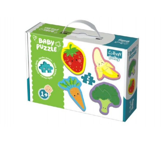 Puzzle baby Zelenina a ovoce 2ks v krabici 27x19x6cm 12m+