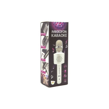 Mikrofon Karaoke Bluetooth černý na baterie s USB kabelem v krabici 10x28x8,5cm