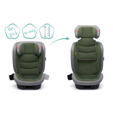 Fillikid Autosedačka Eli Pro Isofix i-size 100-150 cm green