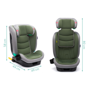 Fillikid Autosedačka Eli Pro Isofix i-size 100-150 cm green