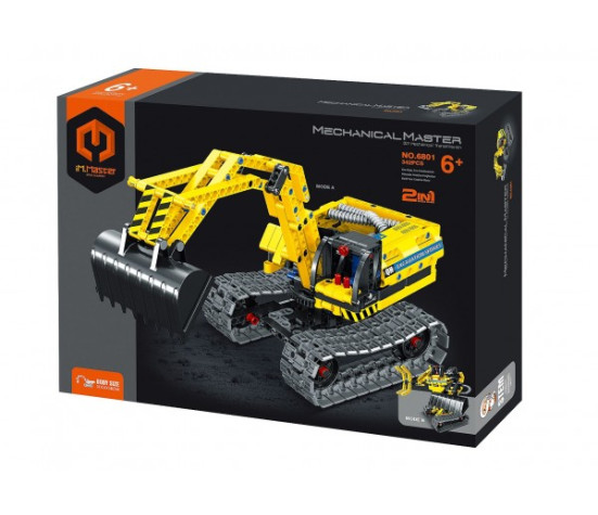 Stavebnice iM.MASTER bagr/robot 2v1 plast 342 dílků v krabici 31x23x6,5cm