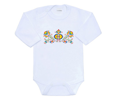 Dětské body s potiskem New Baby Lidový vzor
