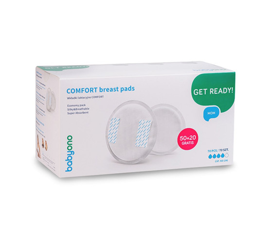 Prsní vložky Baby Ono COMFORT 50+20ks gratis (poškozený obal)