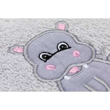 Fillikid Osuška s kapucí hippo grey 75x75 cm