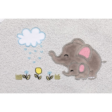 Fillikid Osuška s kapucí elephant grey 75x75 cm