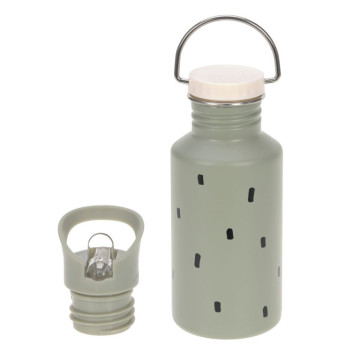 Bottle Stainless Steel Happy Prints light olive