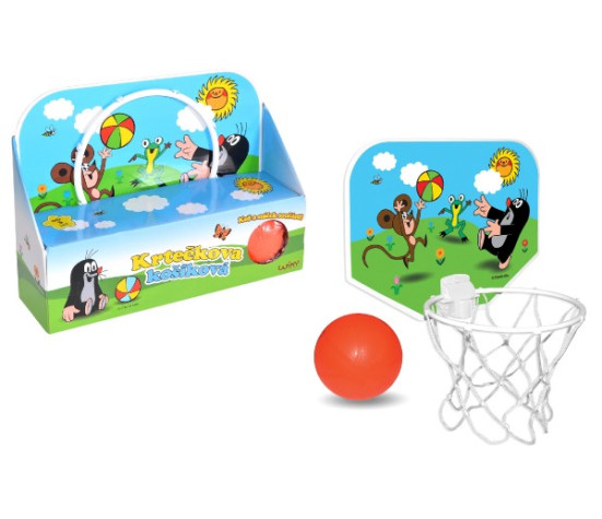 Koš na basketbal Krtek 33x22cm plast v krabici