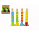 Píšťalka dřevěná barevná 12 cm 4 barvy 24ks v boxu 18m+ Píšťalka dřevěná barevná 12 cm 4 barvy 24ks v boxu 18m+