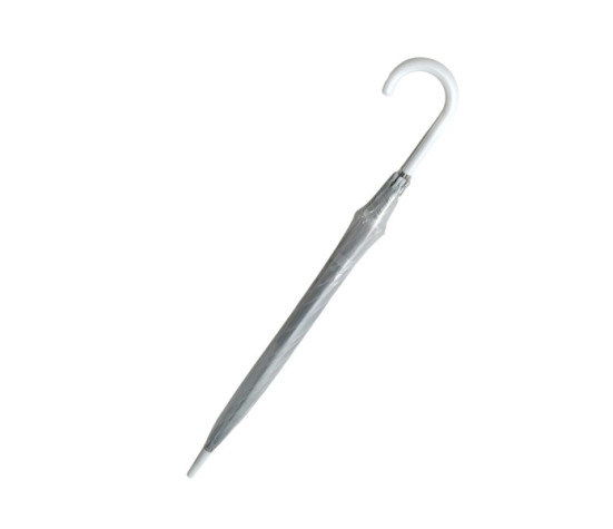 Deštník průhledný bílý svatební plast/kov 82cm v sáčku