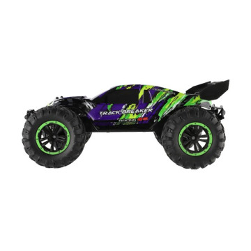 Auto RC Buggy rychlostní 2,4GHz plast 40cm dobíjecí pack+baterie fialové v krabici 42x21x28cm