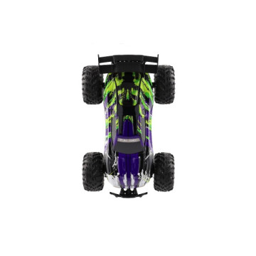 Auto RC Buggy rychlostní 2,4GHz plast 40cm dobíjecí pack+baterie fialové v krabici 42x21x28cm