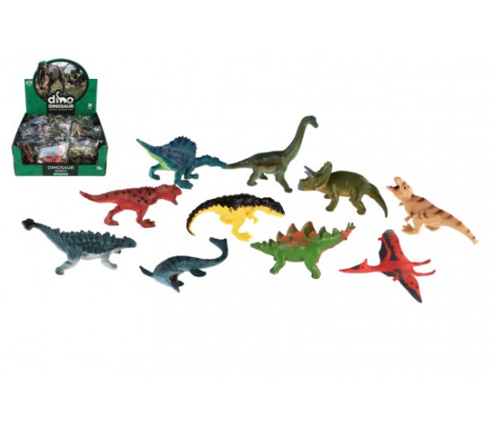 Zvířátko dinosaurus plast 7-9cm mix druhů v sáčku 36ks v boxu