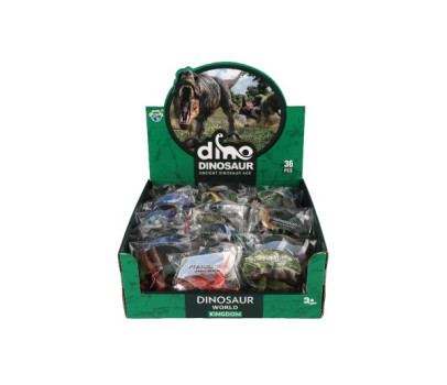 Zvířátko dinosaurus plast 7-9cm mix druhů v sáčku 36ks v boxu