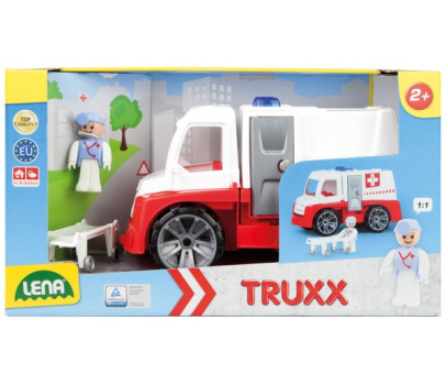 Auto Truxx sanitka plast 29cm s figurkou v krabici 39x22x16cm 24m+