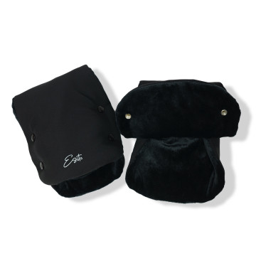 ESITO Rukávník na kočárek Golf Softshell Black - černá / 2x 23 x 21 cm