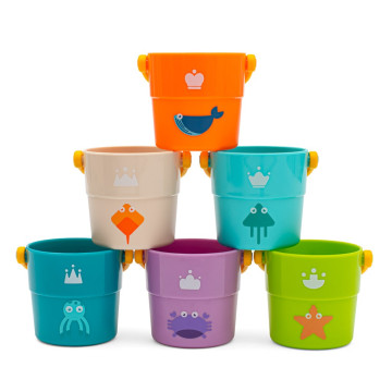 Hrací kelímky 6ks Baby Mix, Multicolor