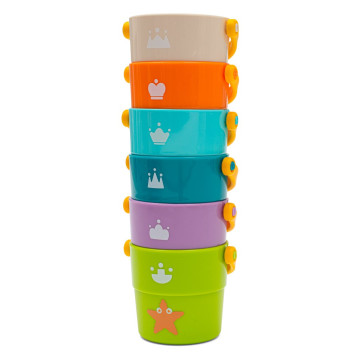 Hrací kelímky 6ks Baby Mix, Multicolor