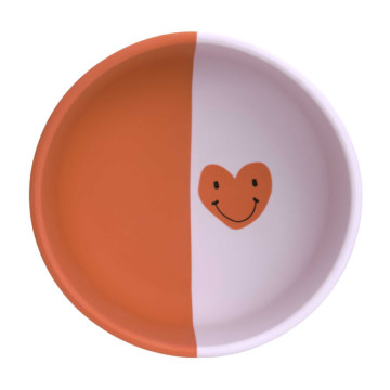 Bowl Silicone Happy Rascals Heart lavender