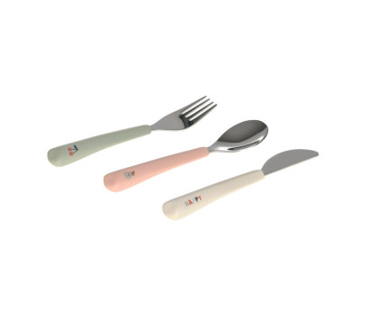 Cutlery with Silicone Handle 3pcs Happy Fruits cherry